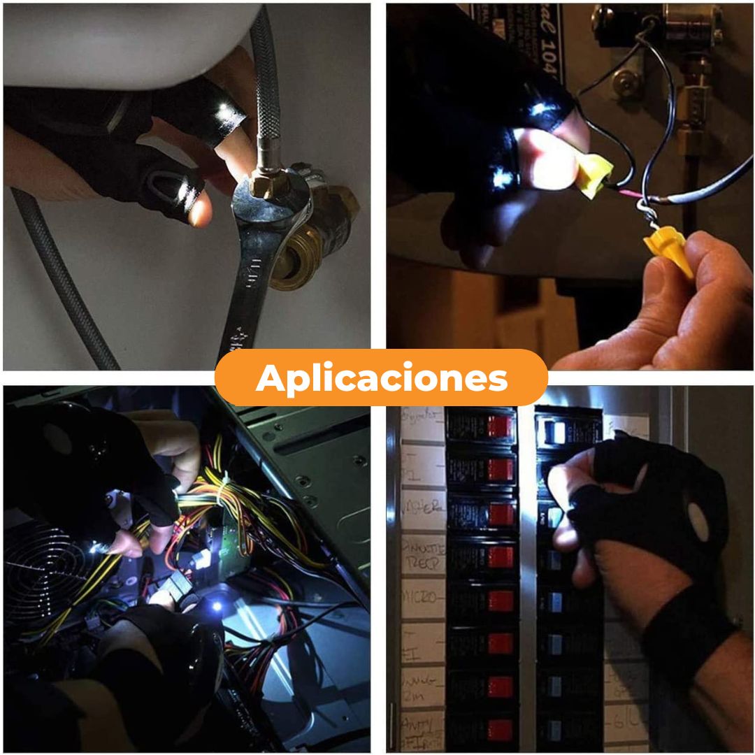 GUANTES CON LUZ LED🔦- MULTIUSOS