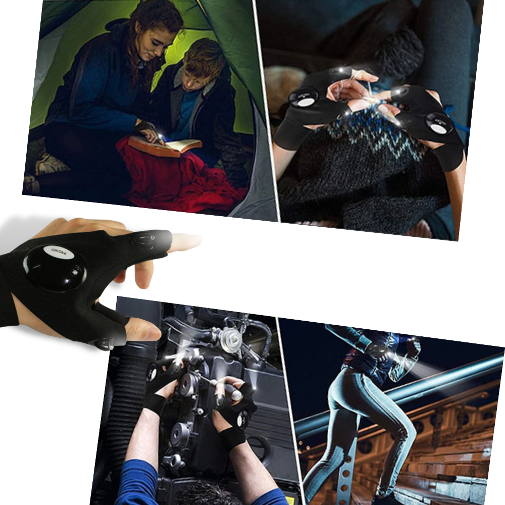 GUANTES CON LUZ LED🔦- MULTIUSOS