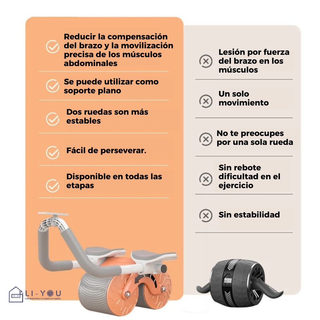 RODILLO ABDOMINAL PRO 🏋️ TONIFICADOR DE MUSCULOS💪