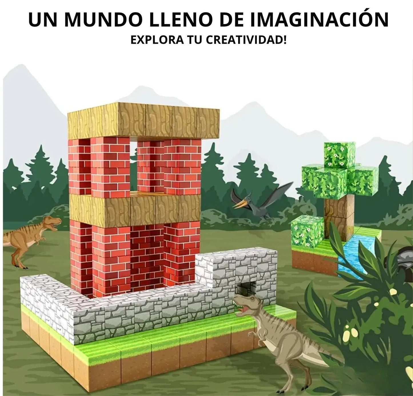 CUBOS MAGNETICOS  DE CONSTRUCCION 54PCS