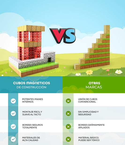 CUBOS MAGNETICOS DE CONSTRUCCION MINECRAFT