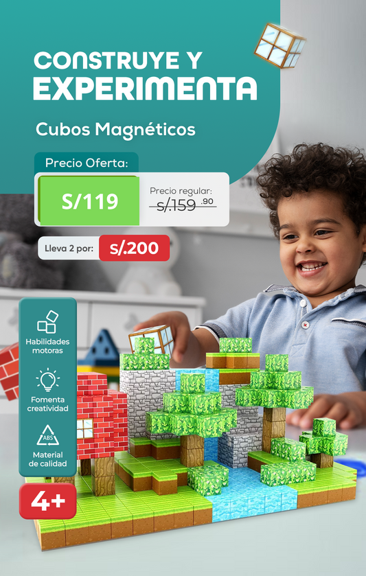 CUBOS MAGNETICOS  DE CONSTRUCCION 54PCS